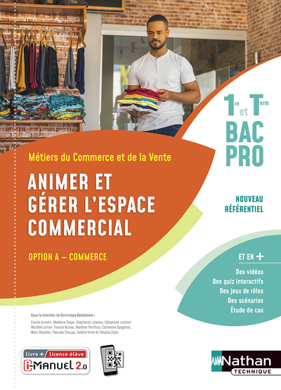 Picture of Animer et gérer l'espace commercial - Option A - 1ère et Term Bac pro - Livre + licence élève - 2020