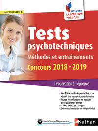 Image de Tests psychotechniques - Méthodes et entraînements Catégories B/C - Intégrer la fonction publique