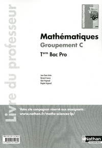 Picture of Mathématiques Groupement C - Term Bac ProLivre du professeur