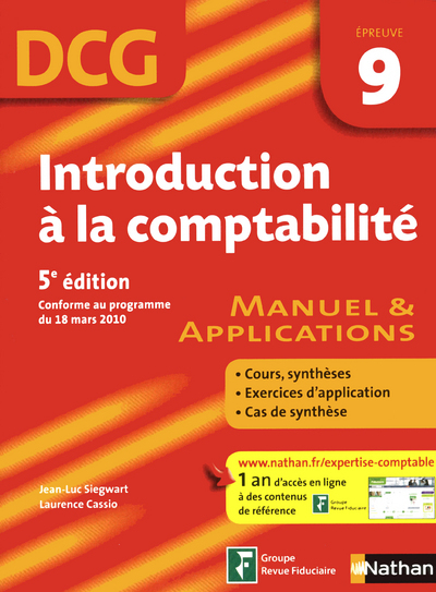 Image de INTRODUCTION A LA COMPTABILITE DCG EPREUVE 9 ELEVE 2011