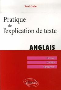 Picture of Pratique de l'explication de texte. Anglais