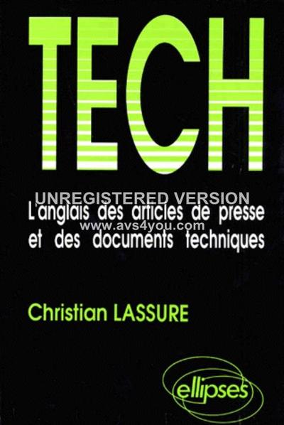 Picture of TECH - L'anglais des articles de presse et des documents techniques