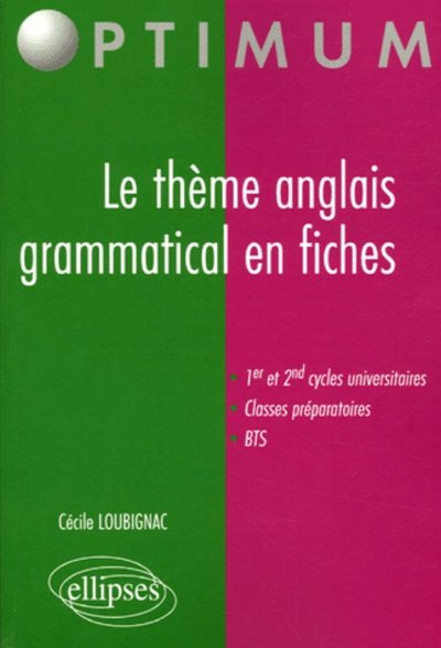 Picture of Le thème anglais grammatical en fiches