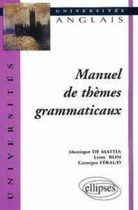 Picture of Manuel de thèmes grammaticaux - Anglais