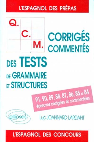 Picture of QCM grammaire et structures 1984-1991