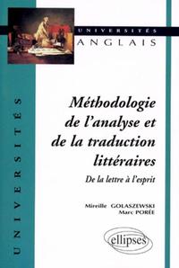 Image de Méthodologie de l'analyse et de la traduction littéraires - De la lettre à l'esprit