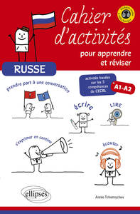 Image de Russe. Cahier d'activités pour apprendre et réviser le russe.  Activités basées sur les 5 compétences du CECRL. A1-A2. [avec fichiers audio]