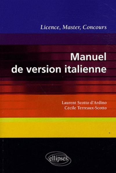Image de Manuel de version italienne. Licence, Master, Concours