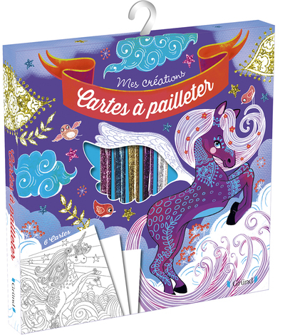 Image de Cartes à pailleter - Chevaux magiques