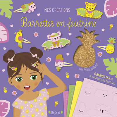 Image de Barrettes en feutrine exotiques
