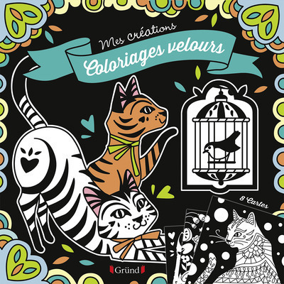 Picture of Pochette Coloriages velours Chats