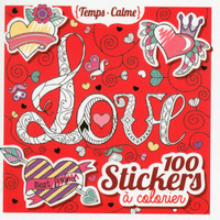 Image de 100 stickers à colorier - Love
