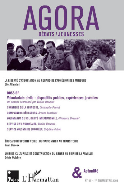 Picture of Volontariats civils : dispositifs public, expériences juvéniles