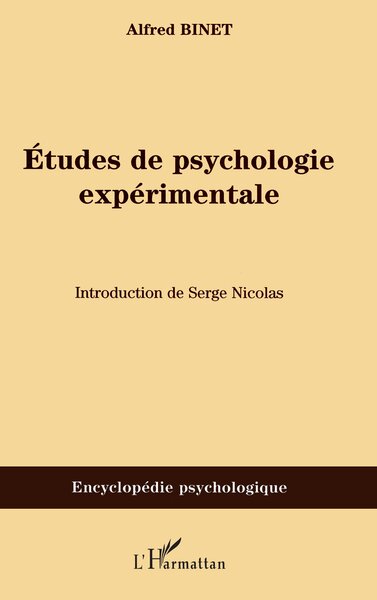 Image de Etudes de psychologie expérimentale