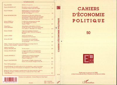 Image de Cahiers d'économie politique n°50
