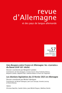 Picture of Revue d'Allemagne et des pays de langue allemande n°57-2/2025