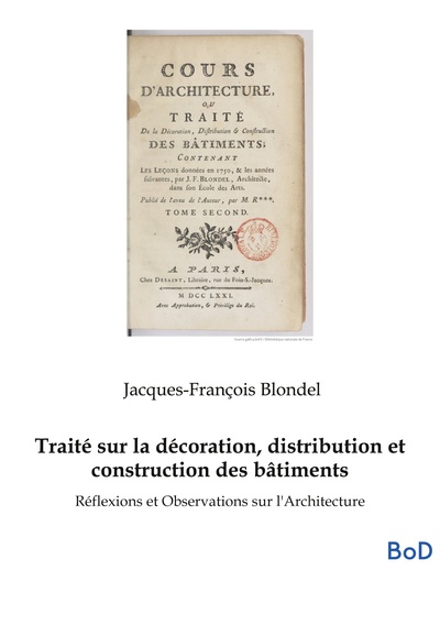 Picture of Traité sur la décoration, distribution et construction des bâtiments