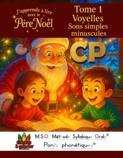 Picture of J’apprends à lire avec le Père Noël CP 6-8ans TOME 1 Voyelles sons simples minuscules MSO
