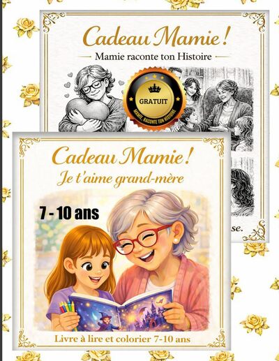 Picture of Mamie raconte ton Histoire Cadeau grand-mere Livre à lire et colorier par sa petite-fille