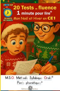 Picture of 20 Tests de fluence Mon Noël et Hiver en CE1 1 minute pour lire MSO
