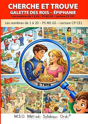 Image de Cherche et trouve Galette des Rois – épiphanie PS MS GS Lecture CP CE1: MSO Méthode Syllabique Orale