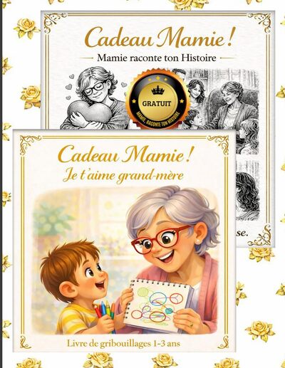 Image de Mamie raconte ton histoire cadeau grand-mère Livre de gribouillages 1 2 3 ans par ton petit-fils