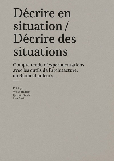Picture of CLARA 06 (HORS-SERIE) : DECRIRE EN SITUATION, DECRIRE DES SITUATIONS - COMPTE-RENDU D EXPERIMENTATIO
