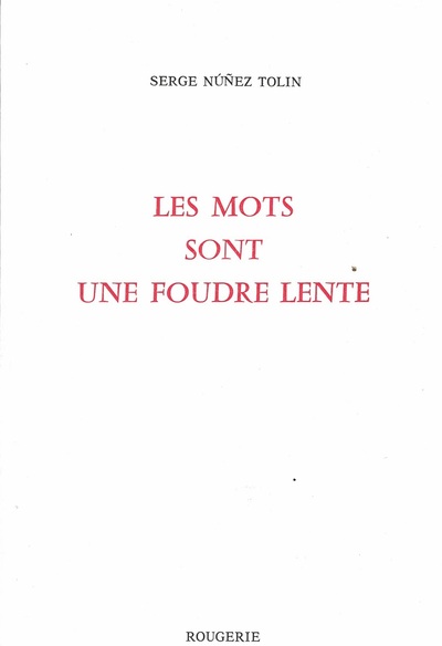 Image de LES MOTS SONT UNE FOUDRE LENTE