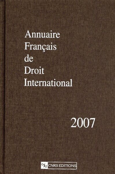 Image de Annuaire Français de droit international 2007