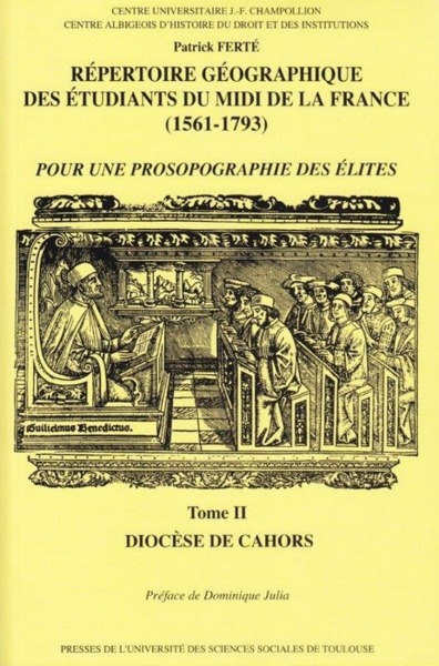 Picture of REPERTOIRE GEOGRAPHIQUE DES ETUDIANTS DU MIDI DE LA FRANCE (1561-1793). TOME II