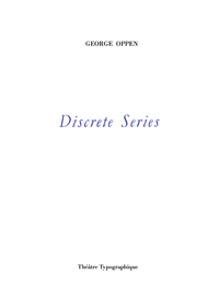 Image de Discrete Series