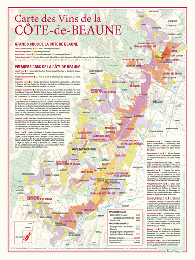 Image de CARTE DES VINS DE LA COTE-DE-BEAUNE