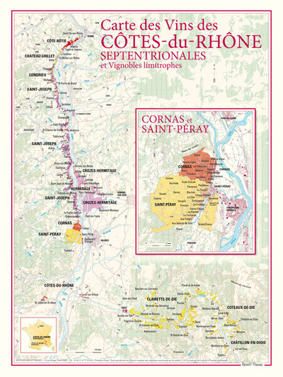 Image de CARTE DES VINS DES COTES DU RHONE SEPTENTRIONALES