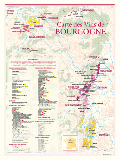 Image de CARTE DES VINS DE BOURGOGNE