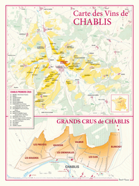 Image de CARTE DES VINS DE CHABLIS ET DES GRANDS CRUS DE CHABLIS
