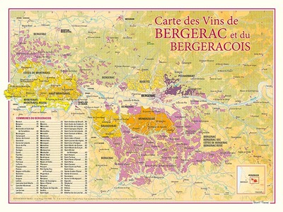Image de CARTE DES VINS DE BERGERAC ET DU BERGERACOIS