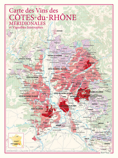 Image de CARTE DES VINS DES COTES DU RHONE MERIDIONALES