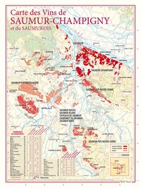 Image de CARTE DES VINS DE SAUMUR CHAMPIGNY ET DU SAUMUROIS