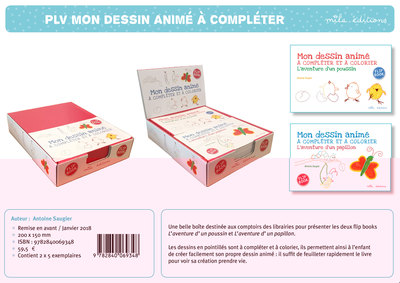 Image de Boîte Flip book Mon dessin animé à compléter et à colorier 2 titres x 5 ex