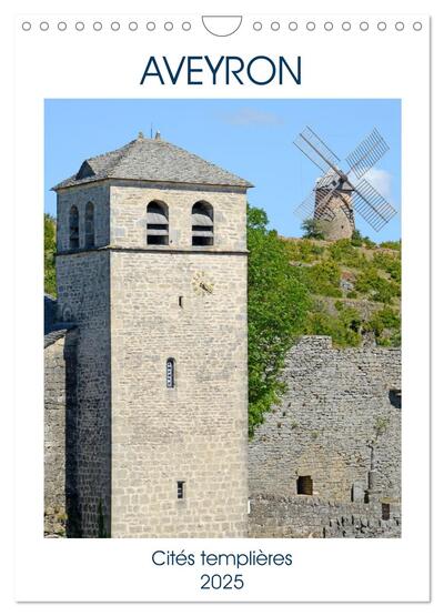 Picture of AVEYRON Cités templières (Calendrier mural 2025 DIN A4 horizontal), CALVENDO calendrier mensuel