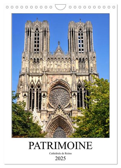 Picture of PATRIMOINE Cathédrale de Reims (Calendrier mural 2025 DIN A4 horizontal), CALVENDO calendrier mensuel
