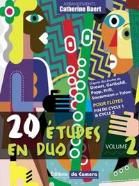 Picture of CATHERINE BAERT : 20 ETUDES EN DUO VOL.2 - 2 FLUTES TRAVERSIERES