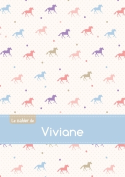 Picture of CAHIER VIVIANE BLANC,96P,A5 CHEVAUX