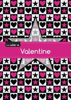 Picture of CAHIER VALENTINE BLANC,96P,A5 ETOILEETCoeUR