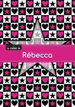 Picture of CAHIER REBECCA BLANC,96P,A5 ETOILEETCoeUR
