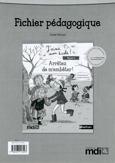Image de J'aime mon école : Fichier Arrêtez de m'embêter