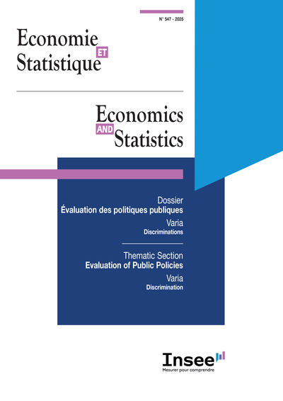 Image de Economie et Statistique / Economics and Statistics Numéro 547 – 2025