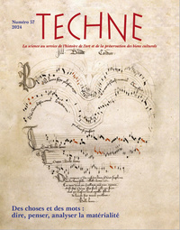 Picture of TECHNE, NO 57, 2024. DES CHOSES ET DES MOTS : DIRE, PENSER, ANALYSER LA MATERIALITE