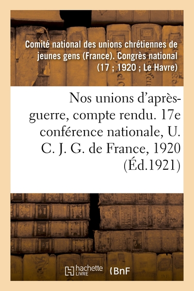 Picture of Nos unions d'après-guerre, compte rendu