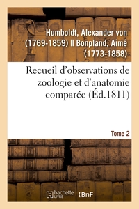 Picture of Recueil d'observations de zoologie et d'anatomie comparée. Tome 2